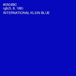 #0508BC - International Klein Blue Color Image
